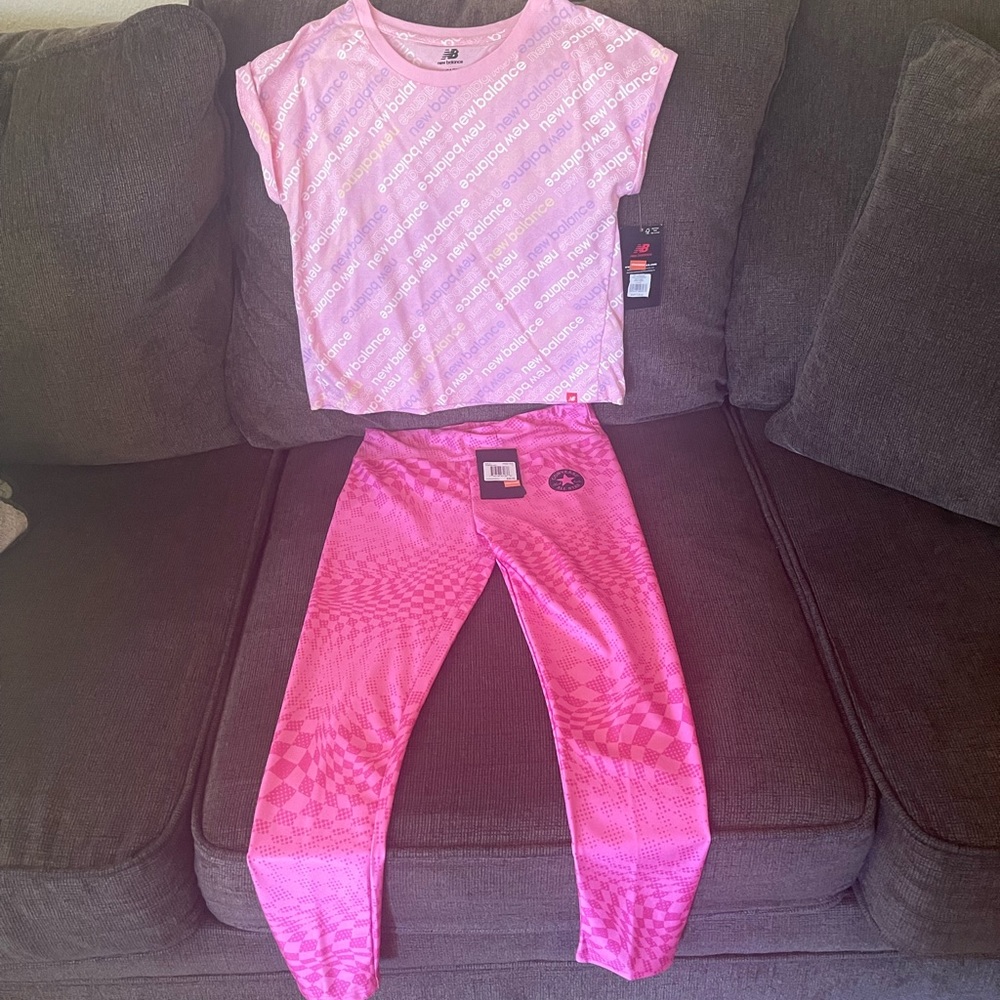 NWT 2pc New Balance set. Top size 14/16  Bottom Large